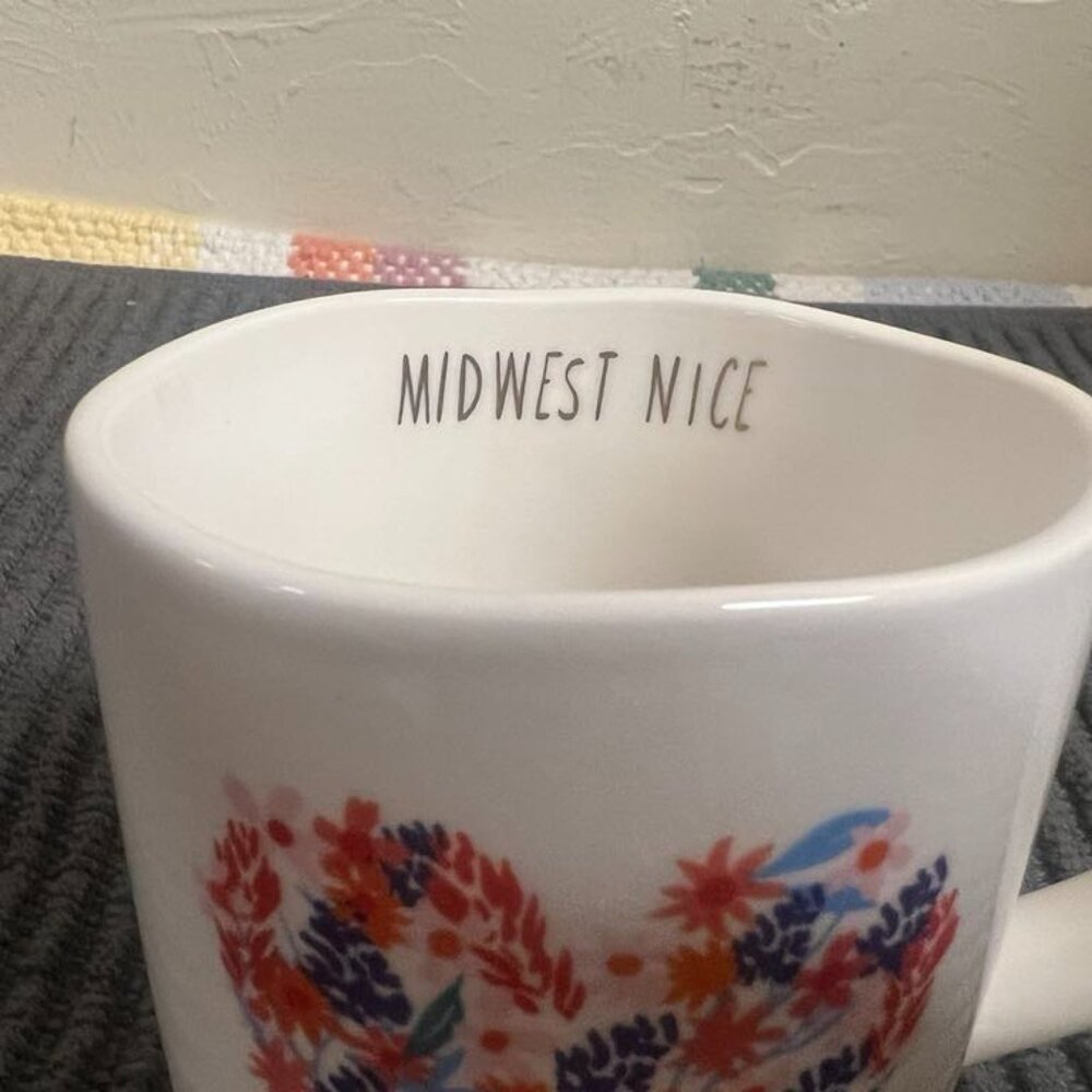 Brand New 16oz Stoneware Midwest Nice Mug White - Opalhouse. - Picture 3 of 5